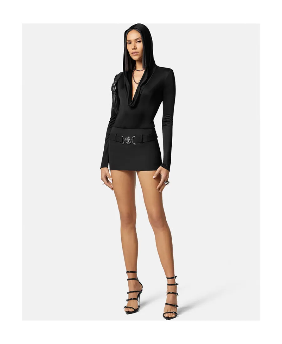 Cowl-Neck Long-Sleeved Bodysuit