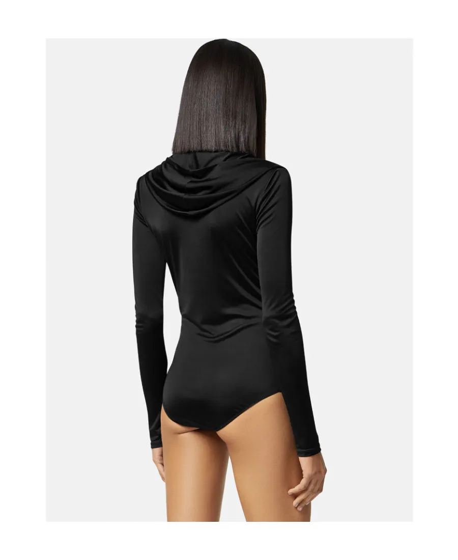 Cowl-Neck Long-Sleeved Bodysuit