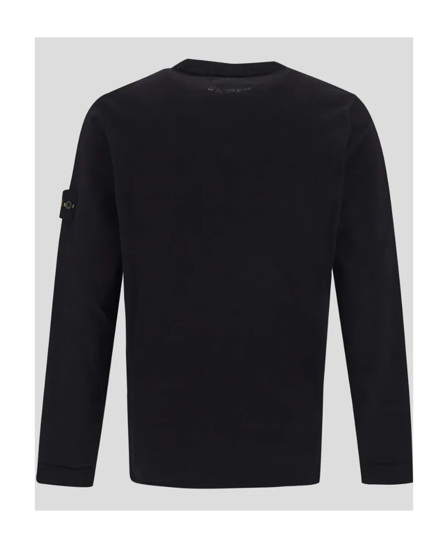 Stone Island Logo Patch Crewneck Knitted Jumper