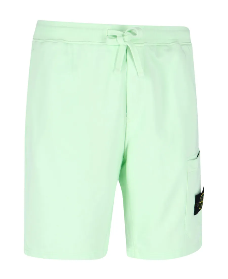 Stone Island Compass-Patch Drawstring Cargo Shorts