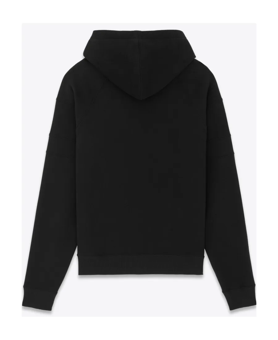 Saint Laurent Logo Detailed Drawstring Hoodie