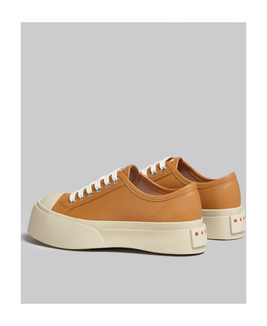 Brown Nappa Leather Pablo Lace-Up Sneaker