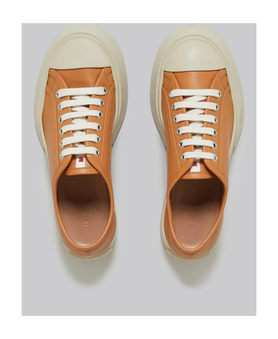 Brown Nappa Leather Pablo Lace-Up Sneaker