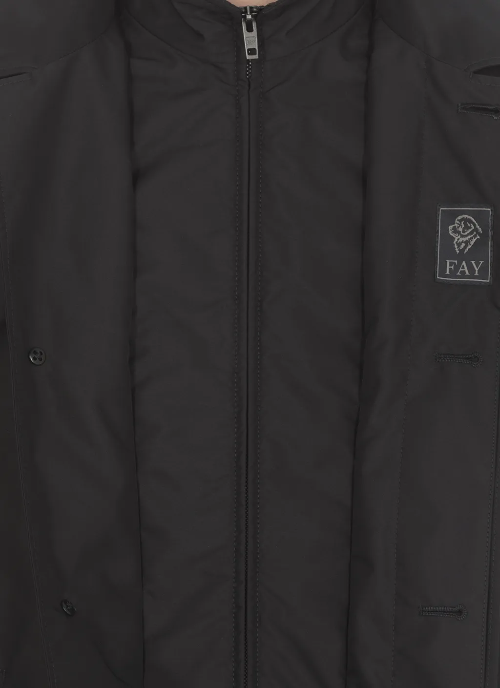 Fay Single-Breasted Long-Sleeved Coat