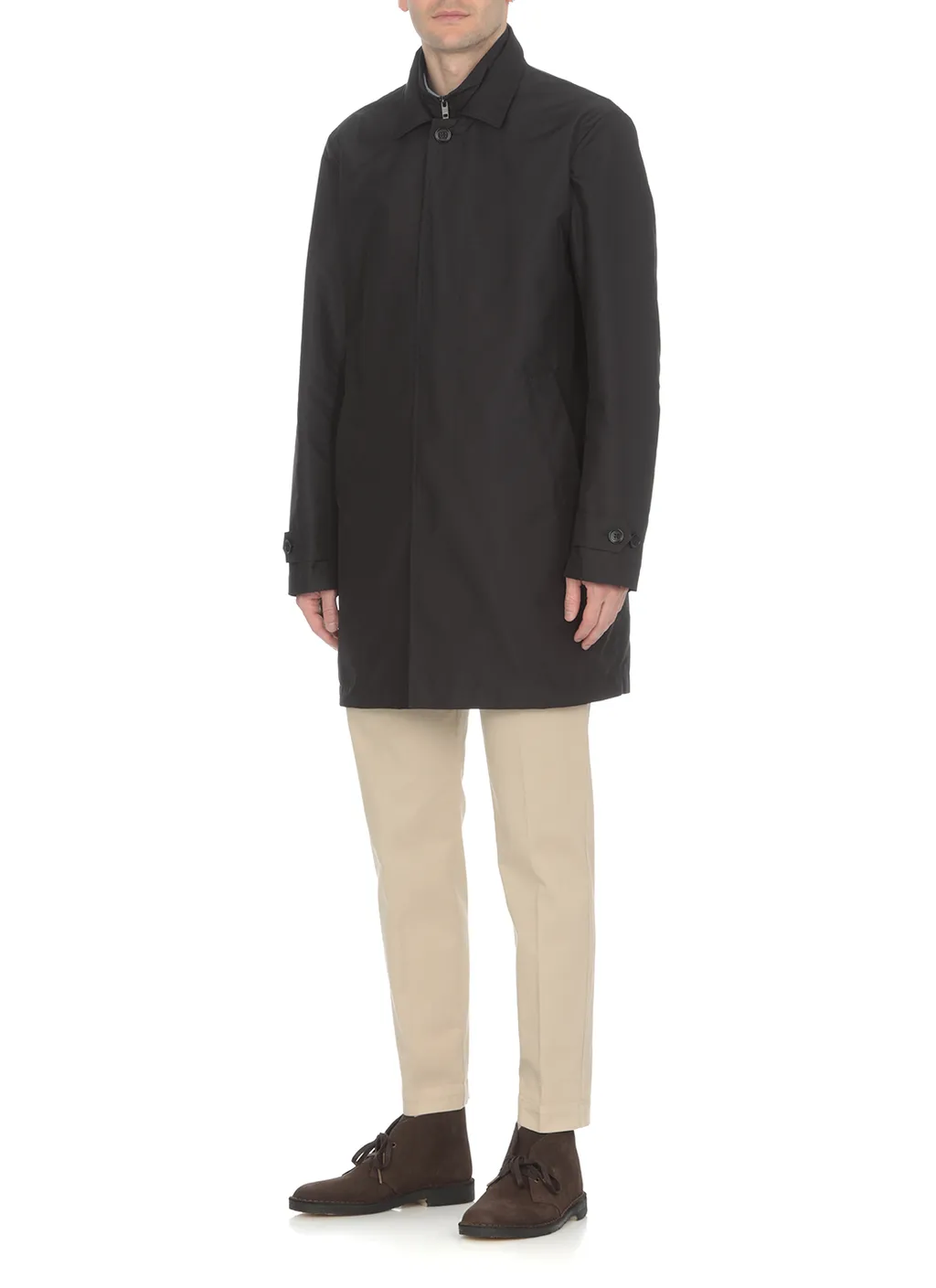 Fay Single-Breasted Long-Sleeved Coat