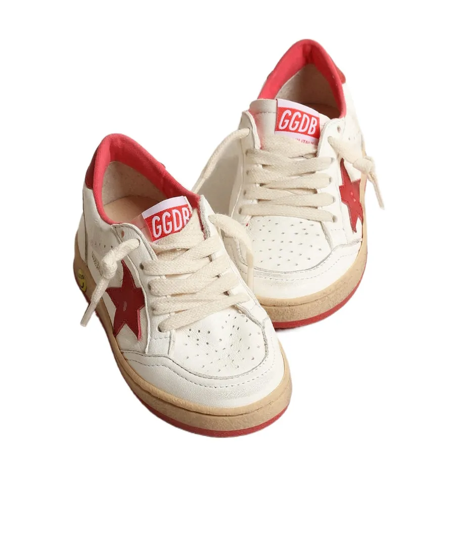 Golden Goose Kids Round Toe Lace-Up Sneakers