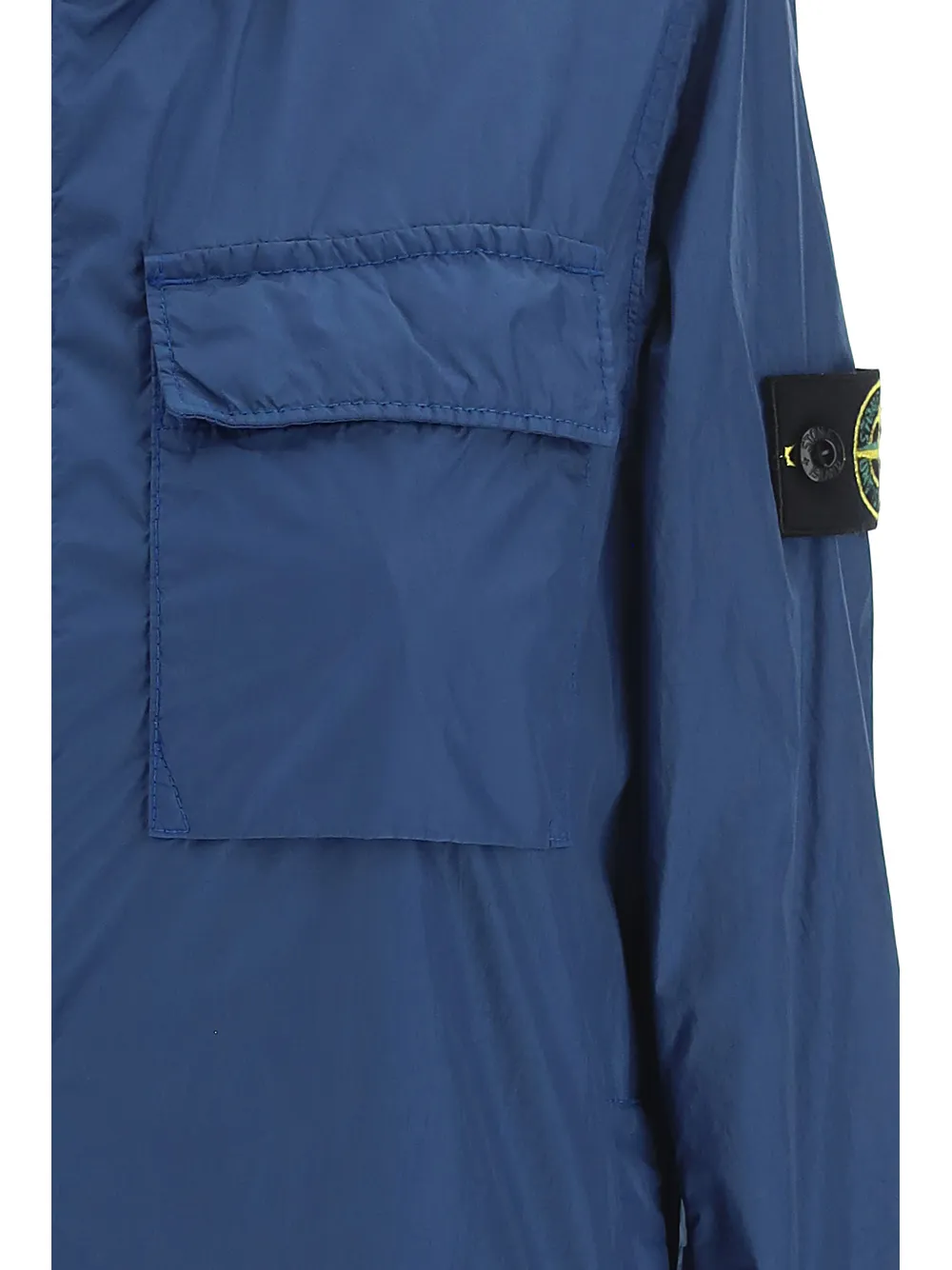 Stone Island Junior Logo Patch Hooded Zipped Jacket