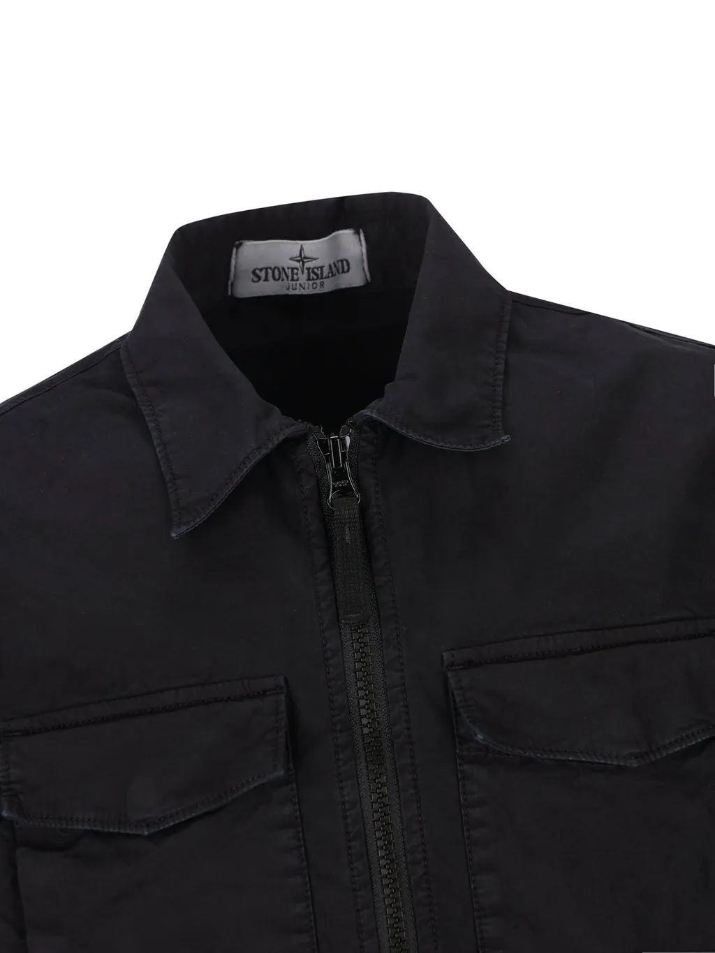 Logo-Patch Sleeve Shirt Jacket