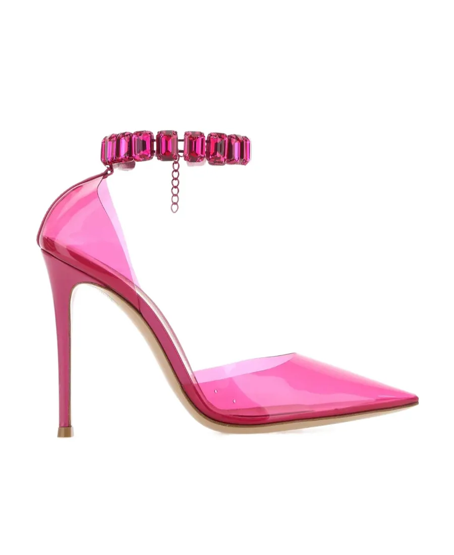 Gianvito Rossi Pointed-Toe Eembellished Pumps