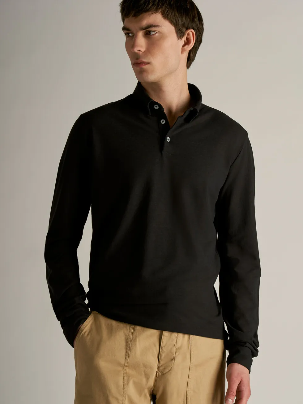 Zanone Ice Button Detailed Long-Sleeved Polo Shirt