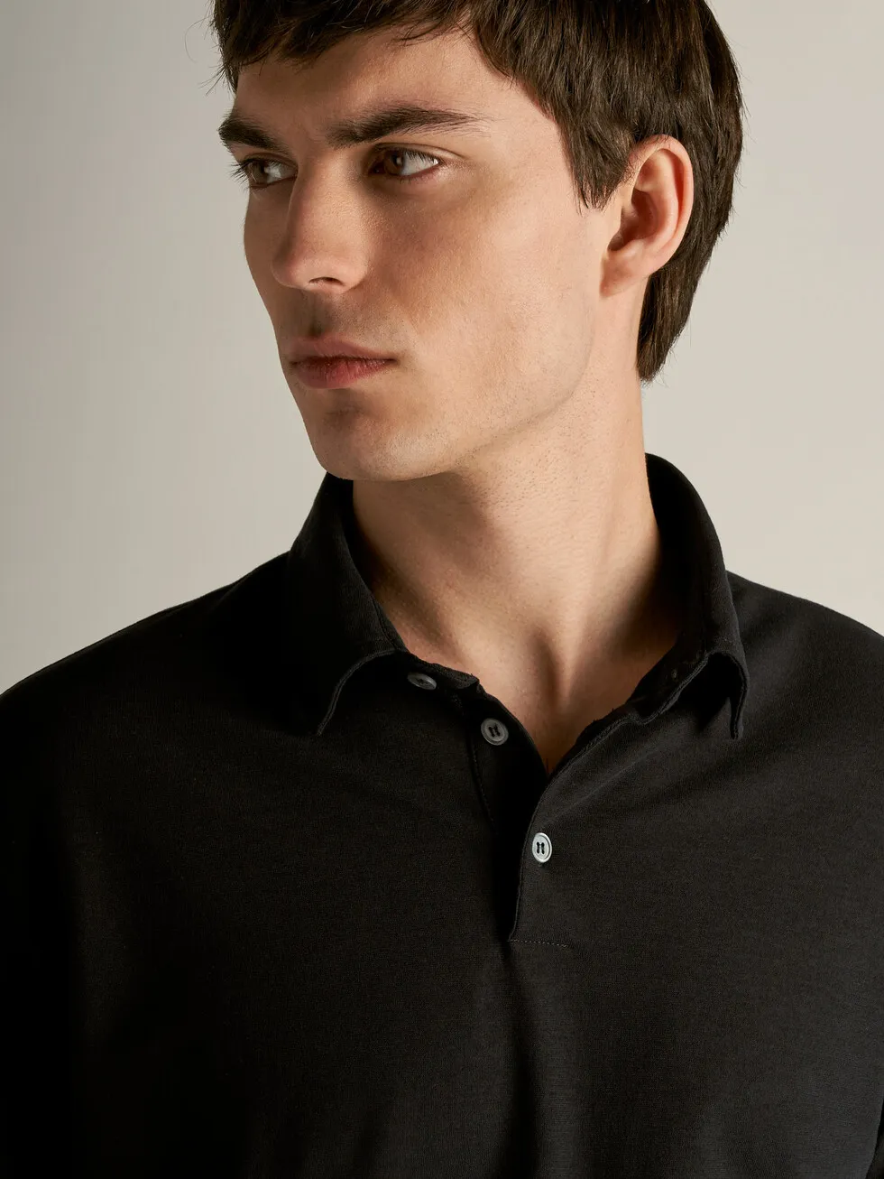Zanone Ice Button Detailed Long-Sleeved Polo Shirt