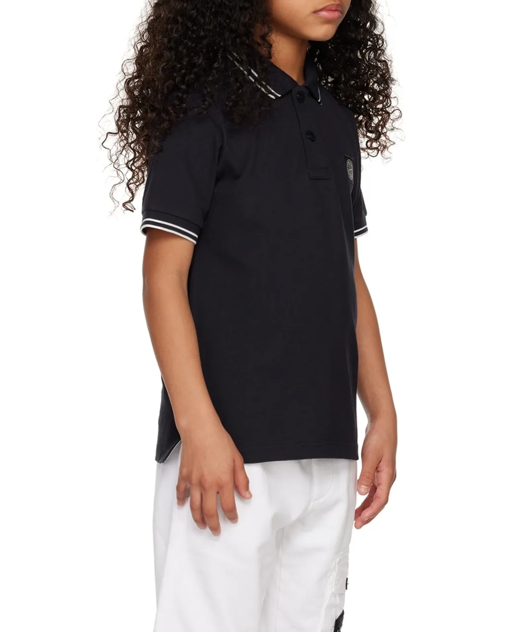 Compass-Patch Tipped Polo Shirt