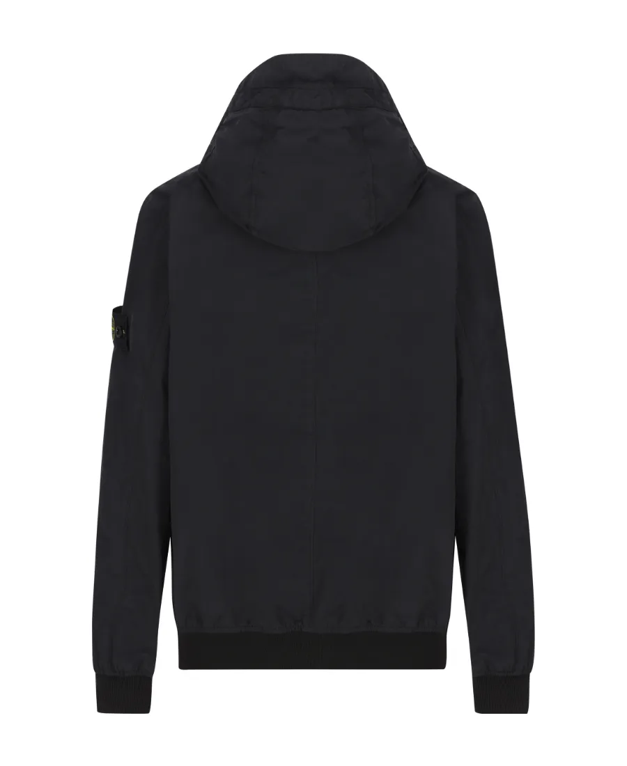 Stone Island Junior Logo Patch Zip-Up Hooded Jacket