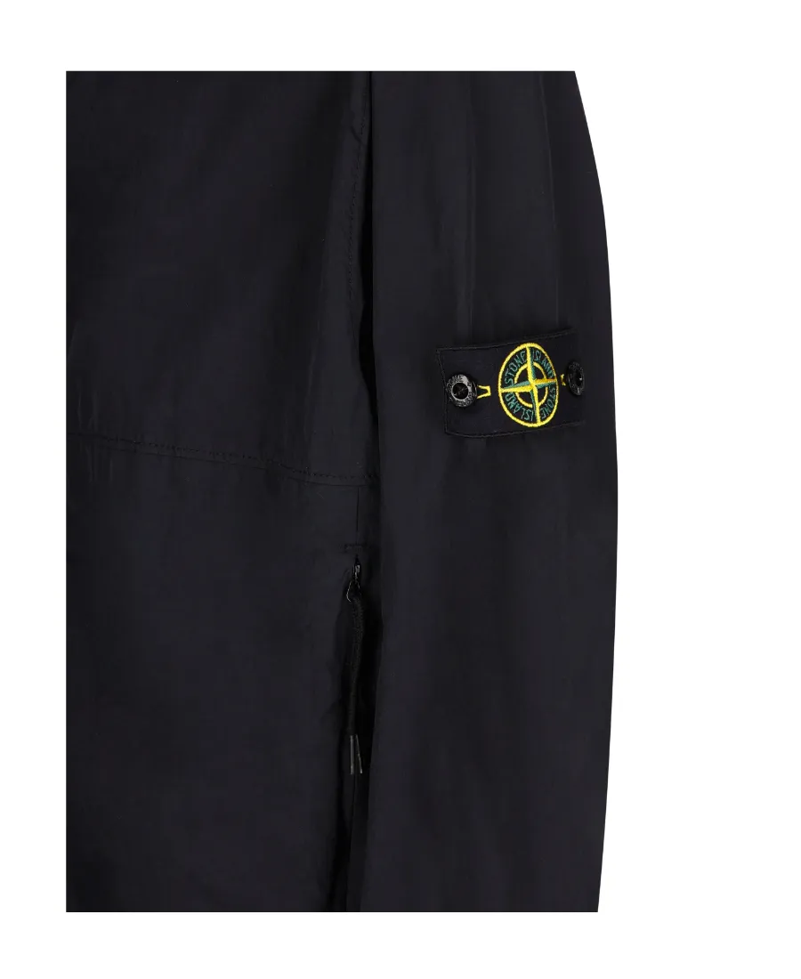 Stone Island Junior Logo Patch Zip-Up Hooded Jacket