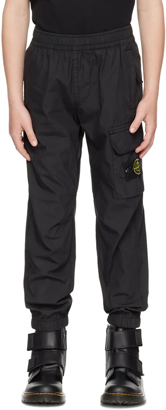 Compass-Motif Cotton Trousers