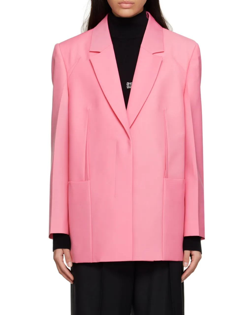 Oversized Dart Jacket In Wool And Mohair