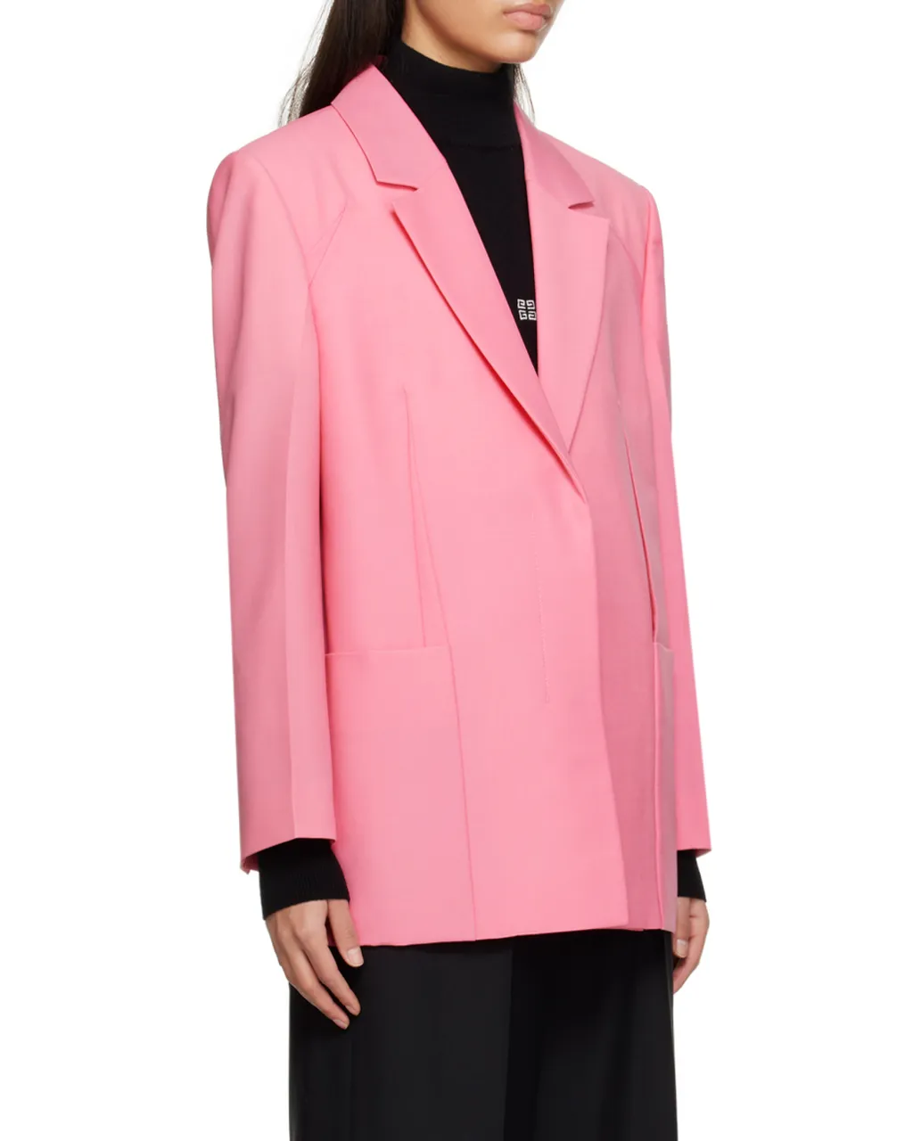 Oversized Dart Jacket In Wool And Mohair