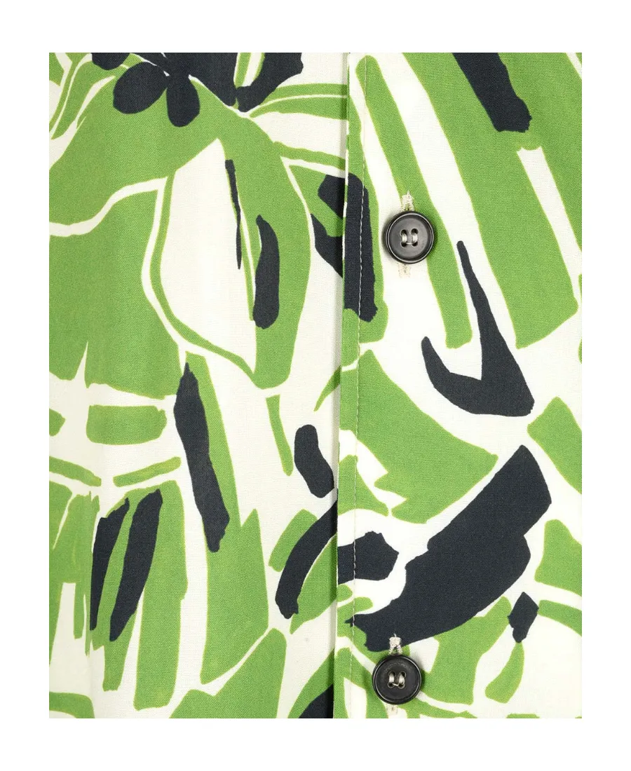 Hibiscus-Print Short-Sleeve Shirt