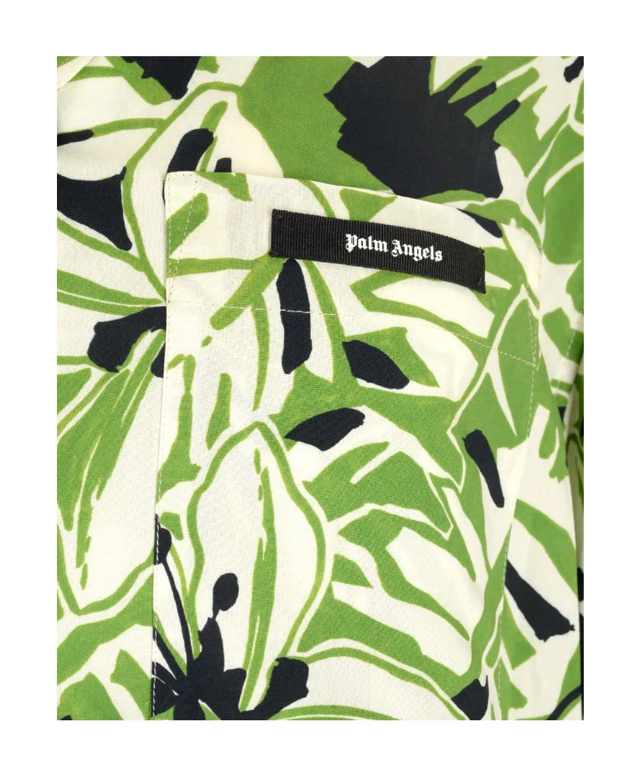 Hibiscus-Print Short-Sleeve Shirt