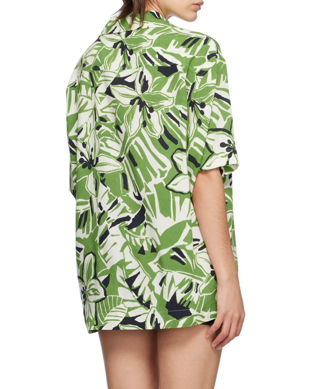 Hibiscus-Print Short-Sleeve Shirt