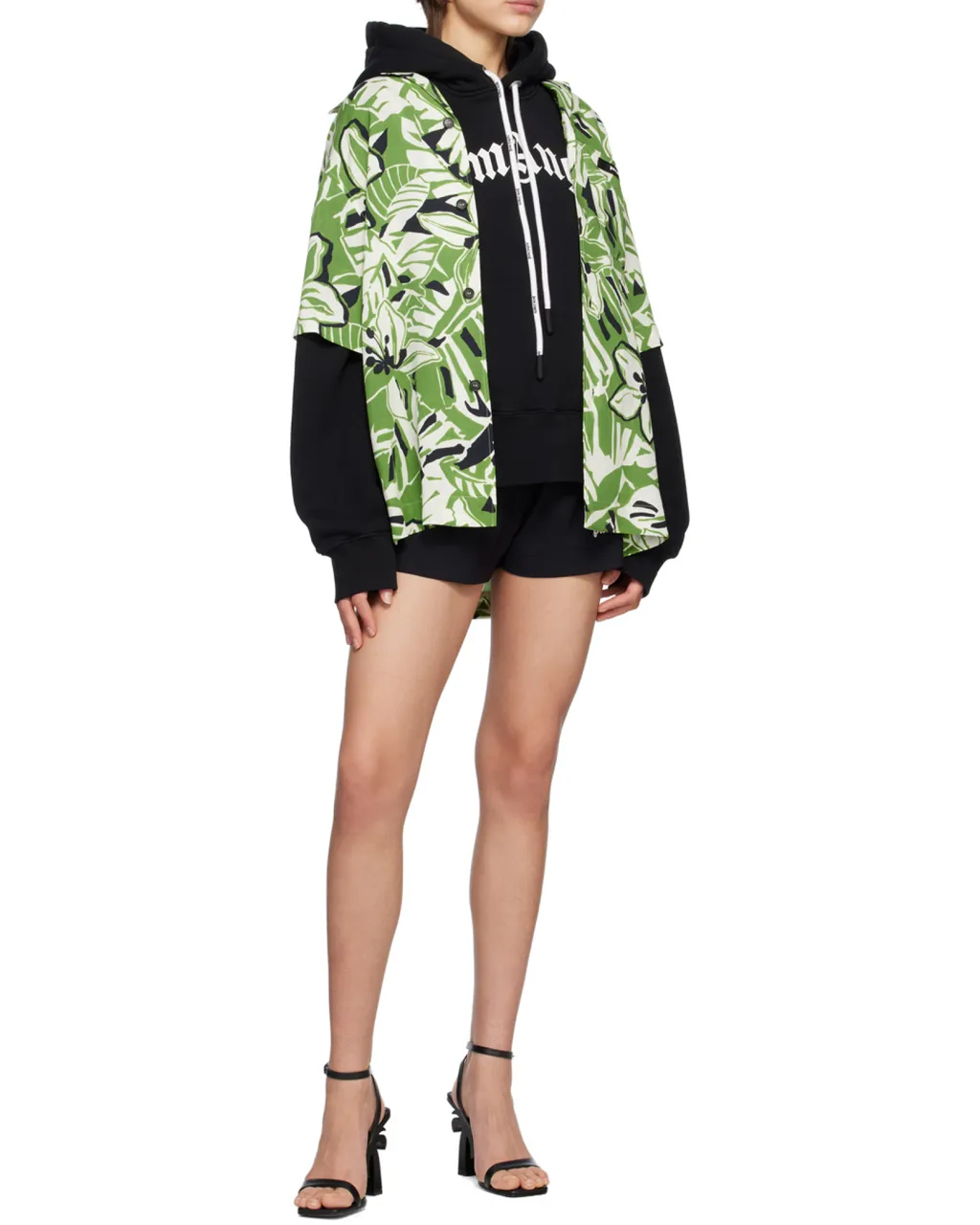 Hibiscus-Print Short-Sleeve Shirt