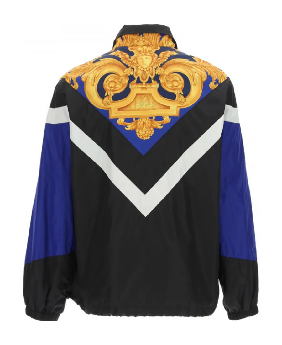 Versace Baroque Pattern Zip-Up Jacket