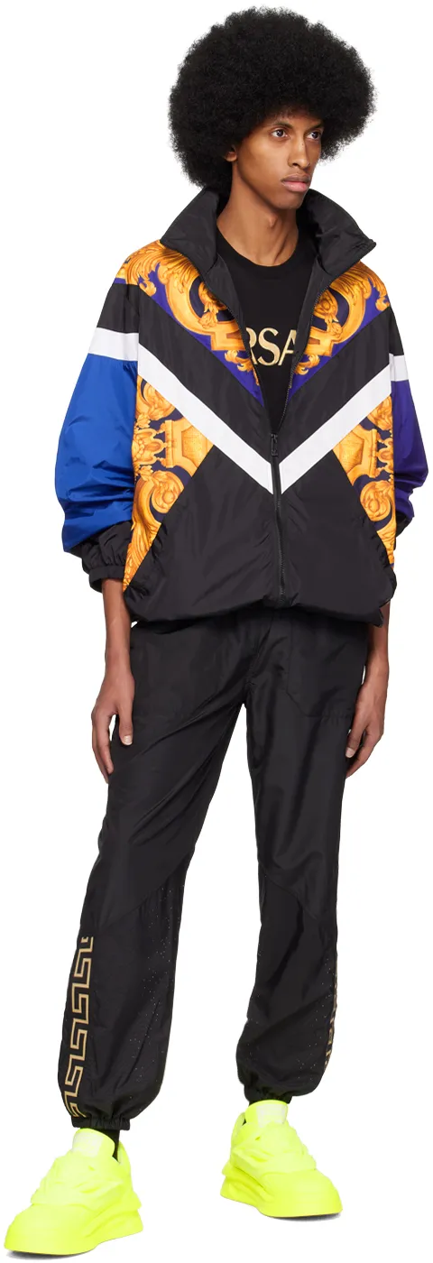 Versace Baroque Pattern Zip-Up Jacket