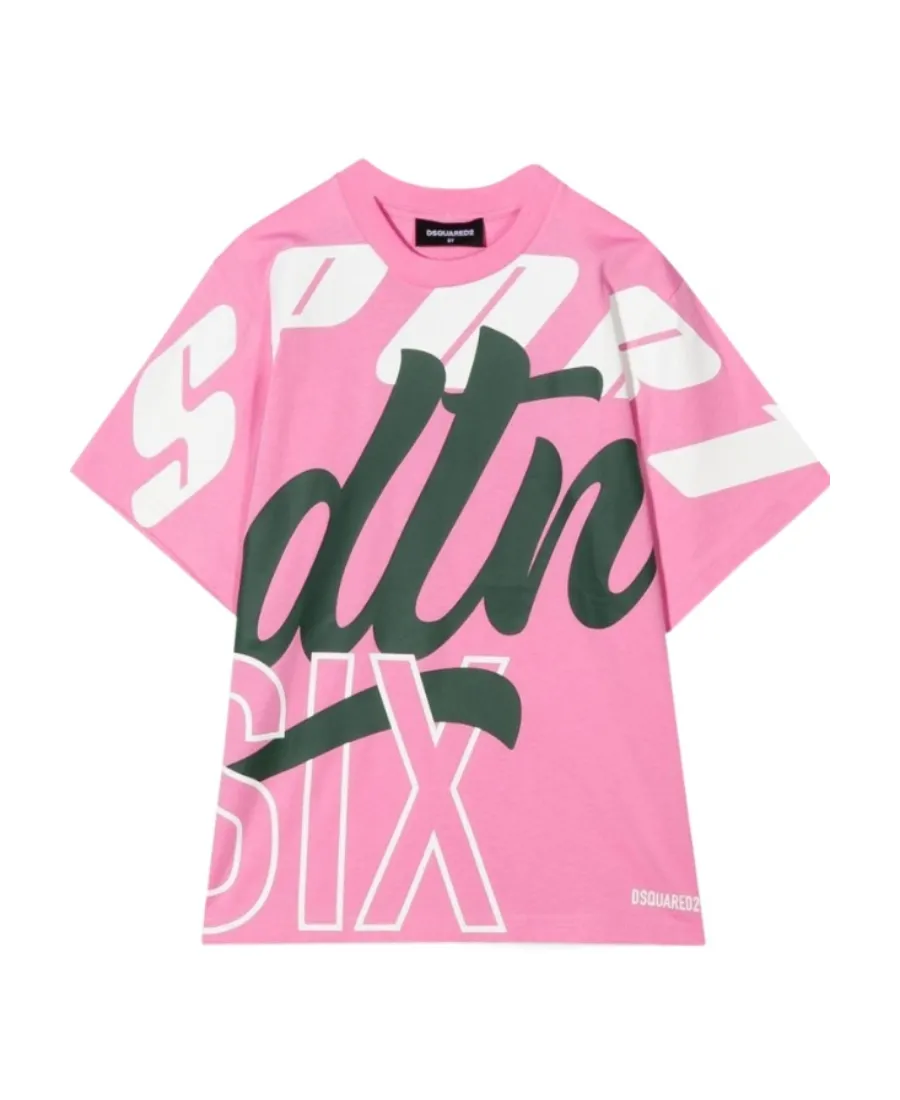 Dsquared2 Kids Allover Writing Printed T-Shirt