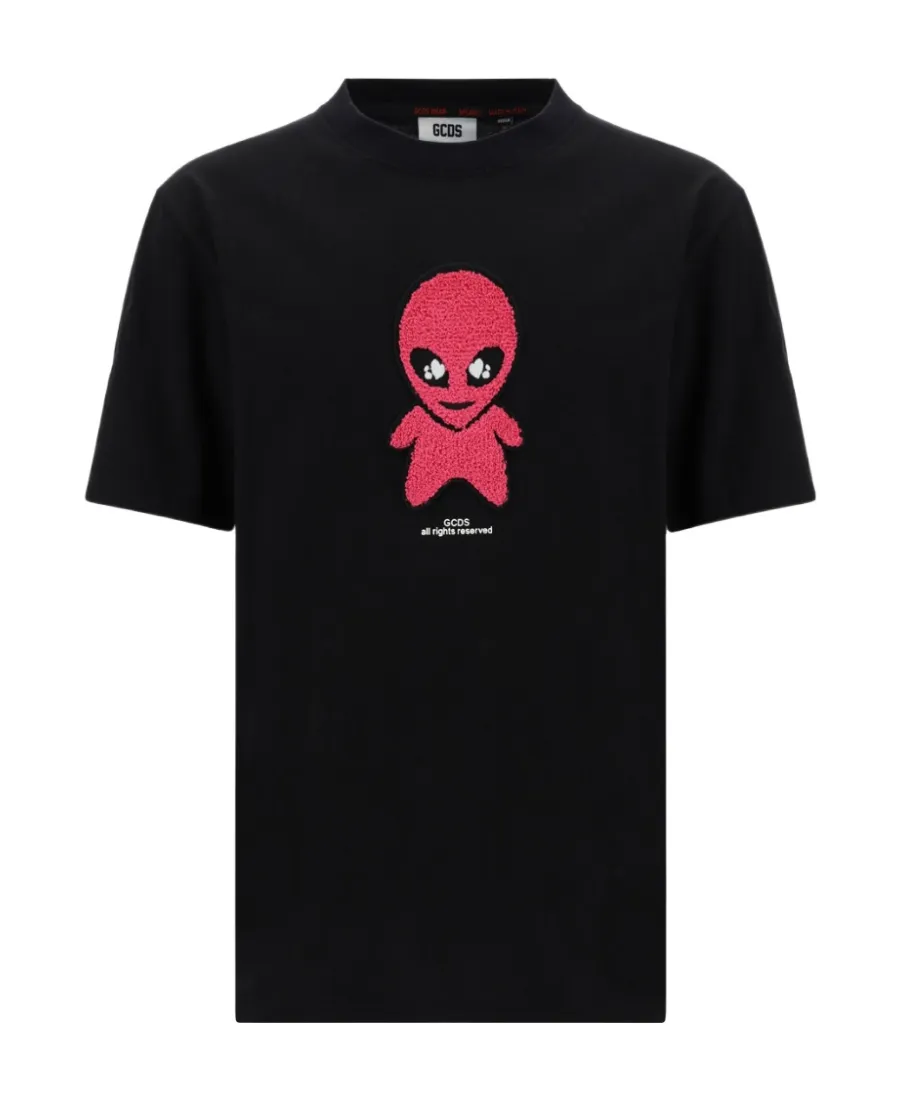 Gcds Weirdo Logo Printed Crewneck T-Shirt