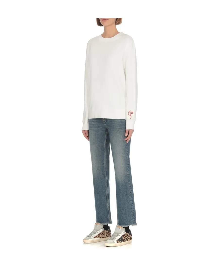 Golden Goose Deluxe Brand Logo Patch Crewneck Sweatshirt