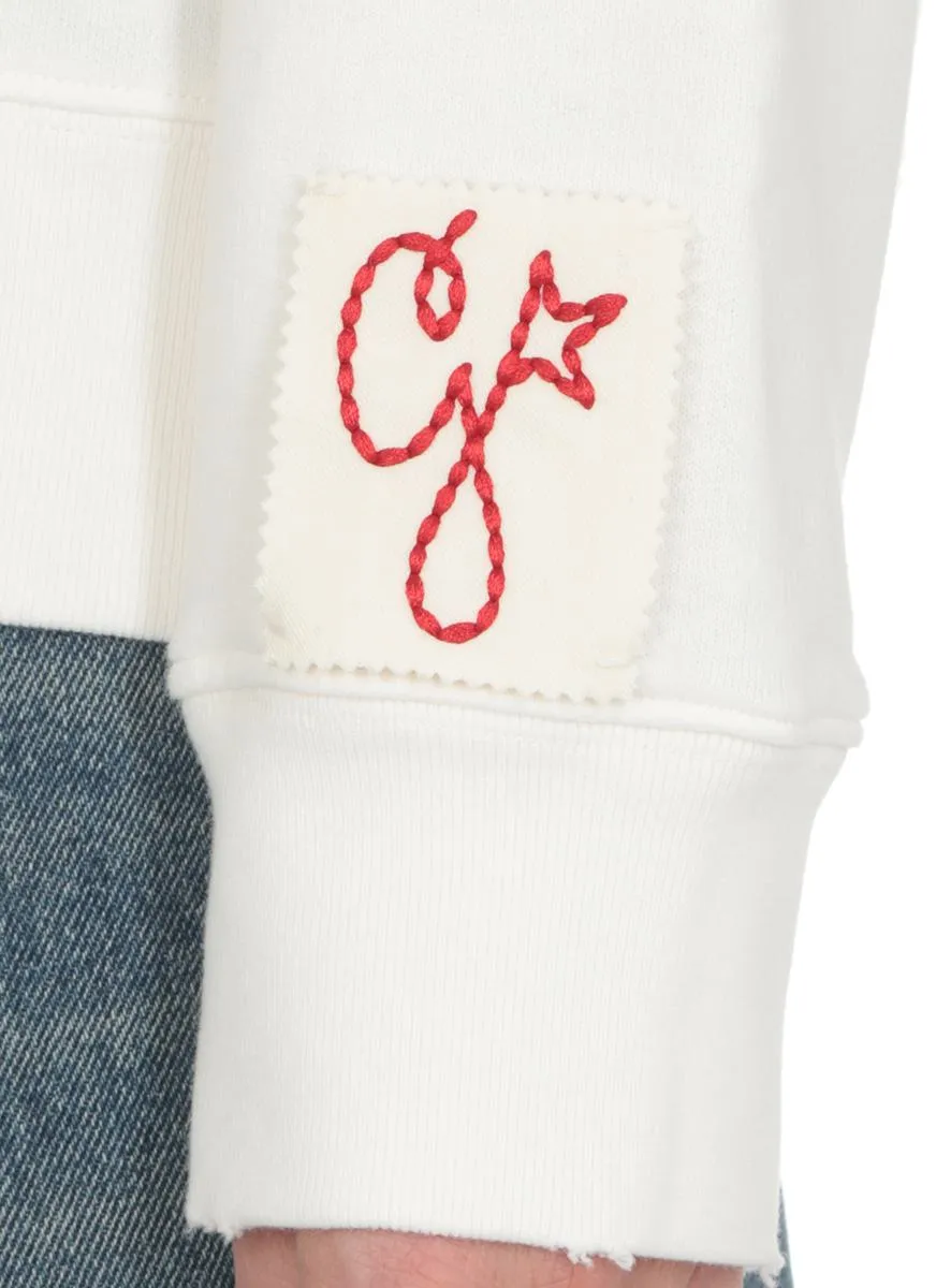 Golden Goose Deluxe Brand Logo Patch Crewneck Sweatshirt