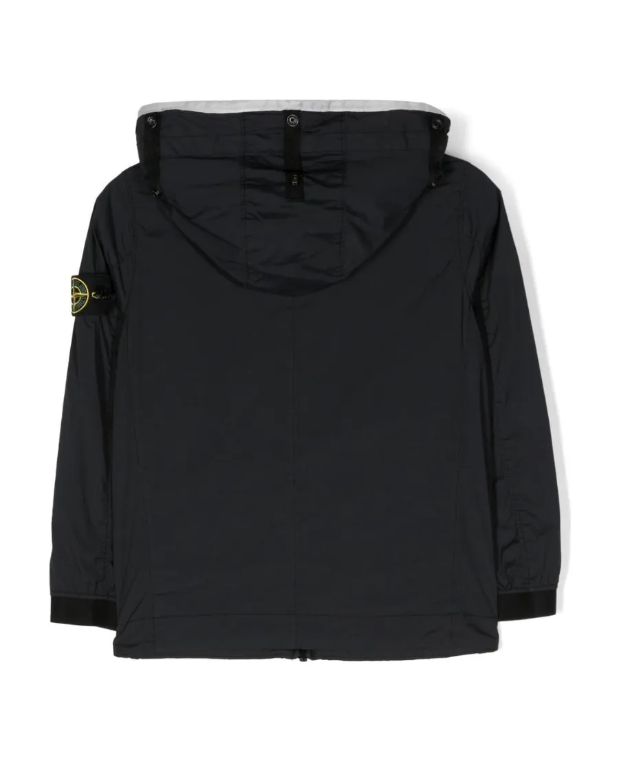Logo-Patch Zip-Up Hooded Jacket