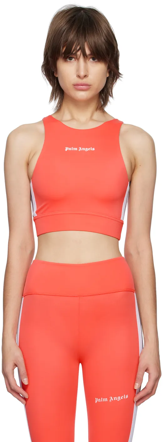 Logo-Print Cropped Vest Top
