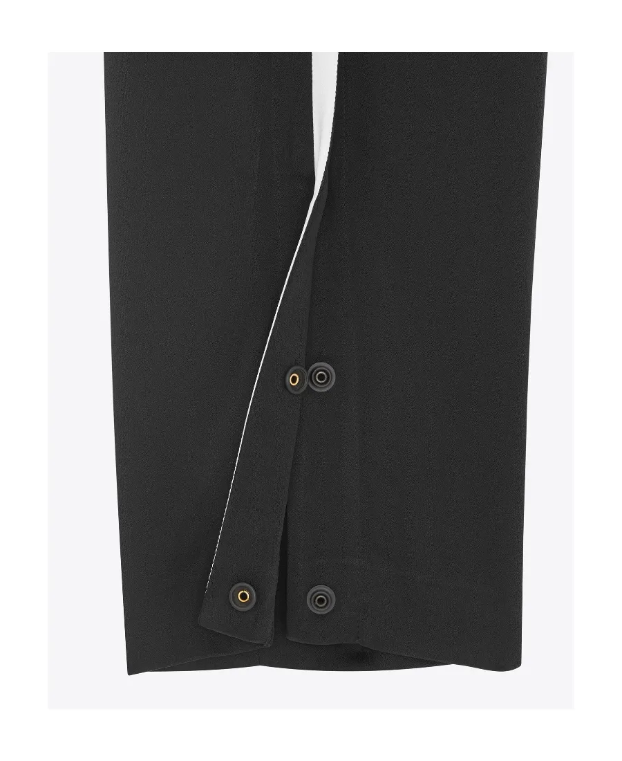Saint Laurent Logo-Embroidered Drawstring Striped Track Pants