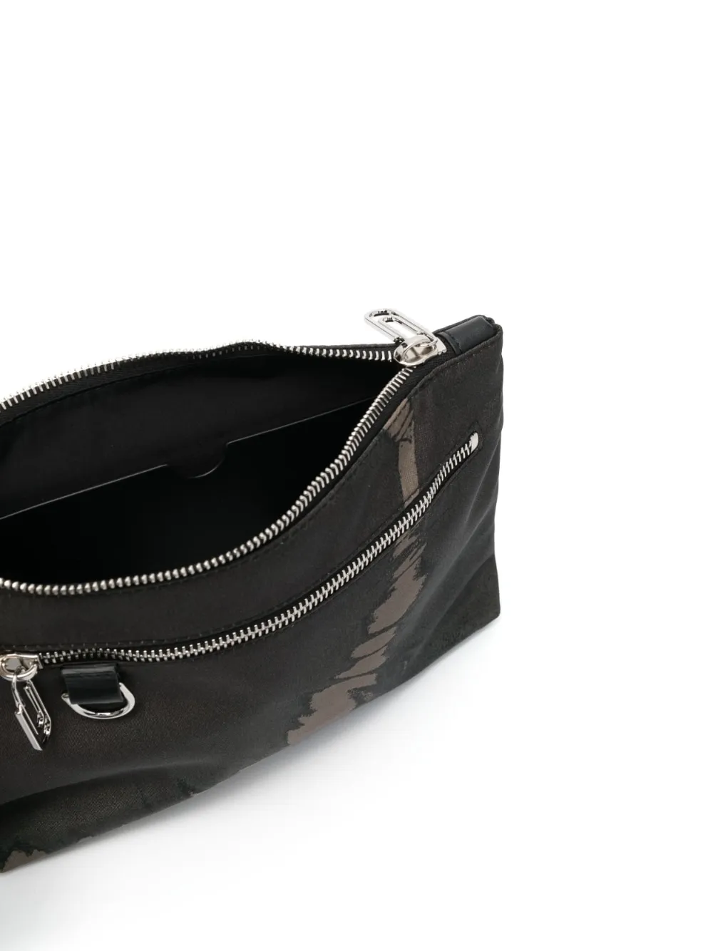 Off-White Logo Printed Zip-Up Clutch Bag