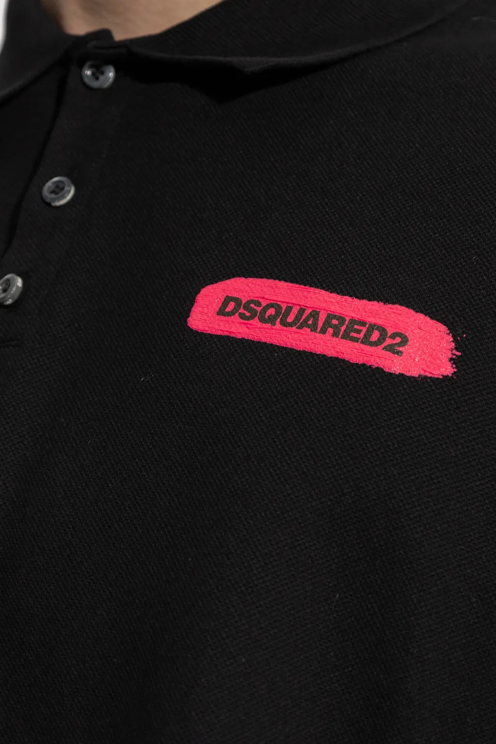 Dsquared2 Logo Printed Straight Hem Polo Shirt