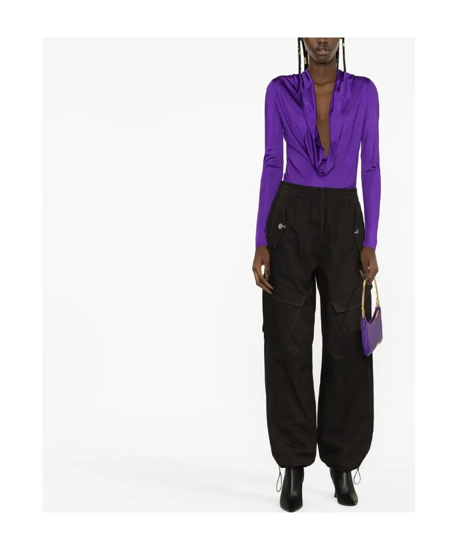 Cowl Neck Long-Sleeve Bodysuit