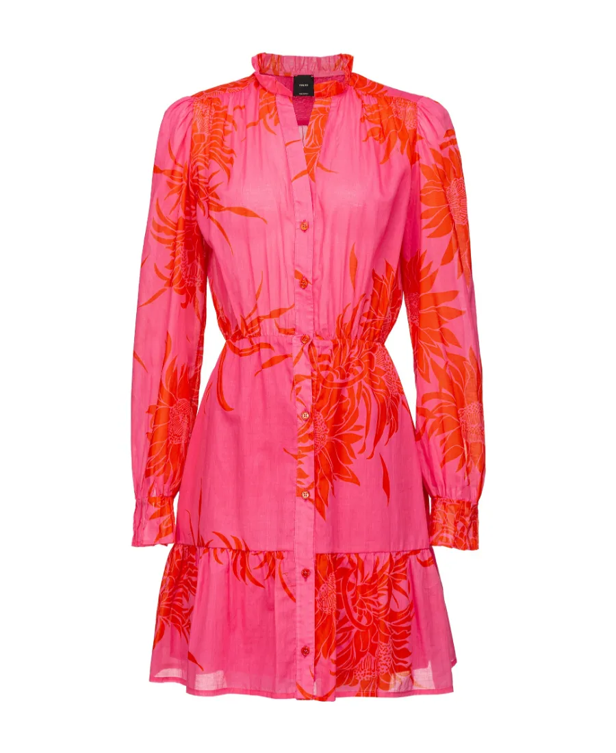 Pinko Floral Printed Long-Sleeved Dress