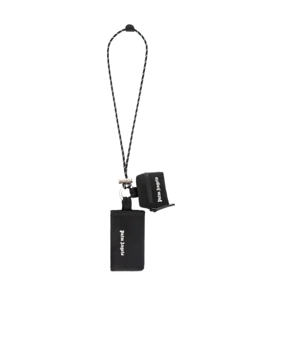 Palm Angels Logo Printed Strapped Wallet