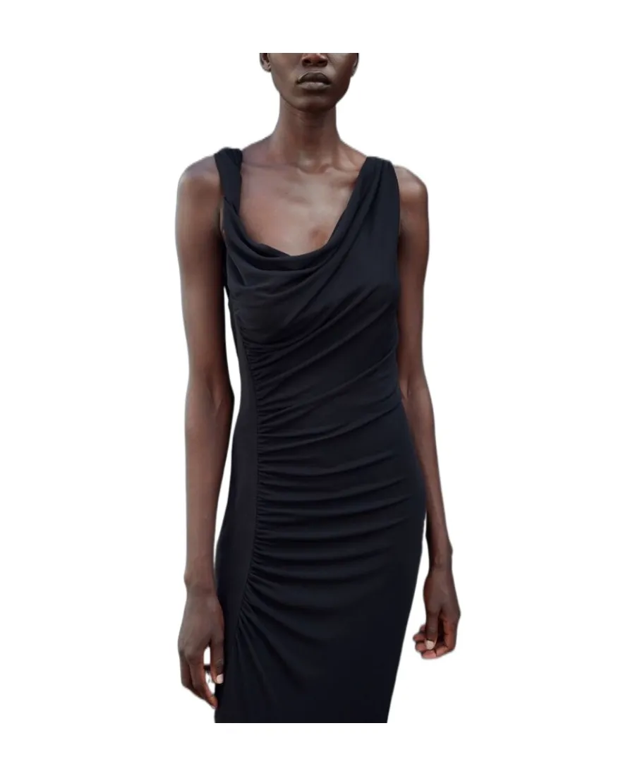 Saint Laurent Draped Sleeveless Dress
