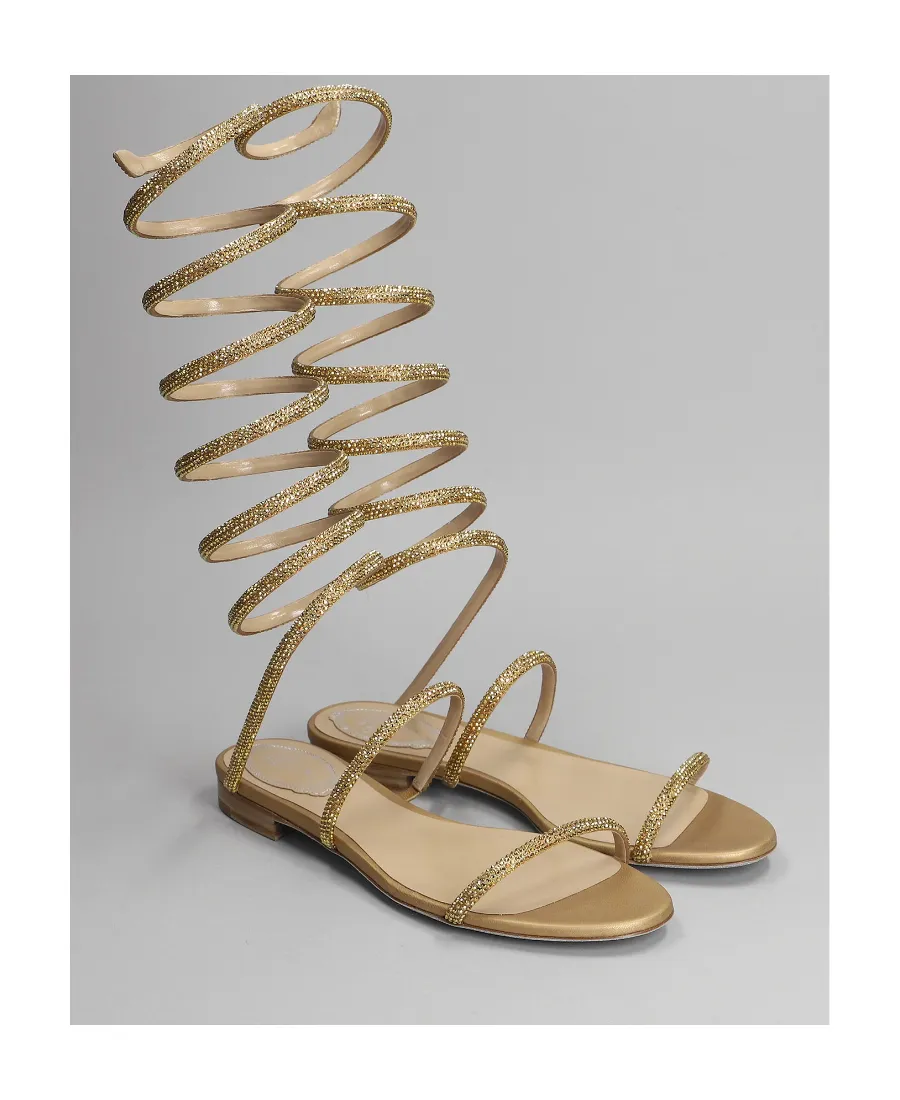 René Caovilla Supercleo Embellished Flat Sandals