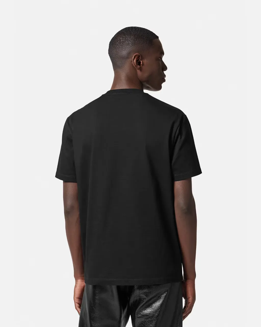 Versace Logo Embroidered Crewneck T-Shirt