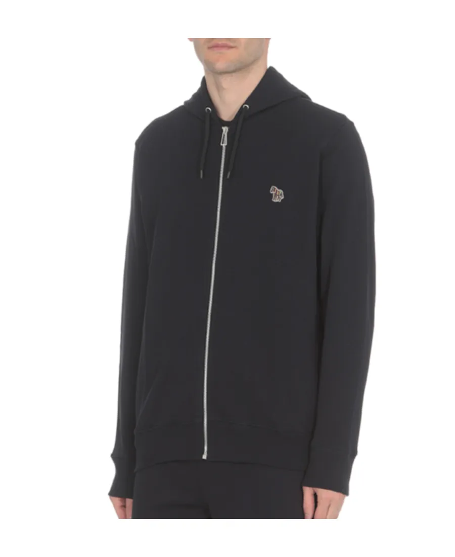 Ps Paul Smith Zebra Patch Zipped Drawstring Hoodie