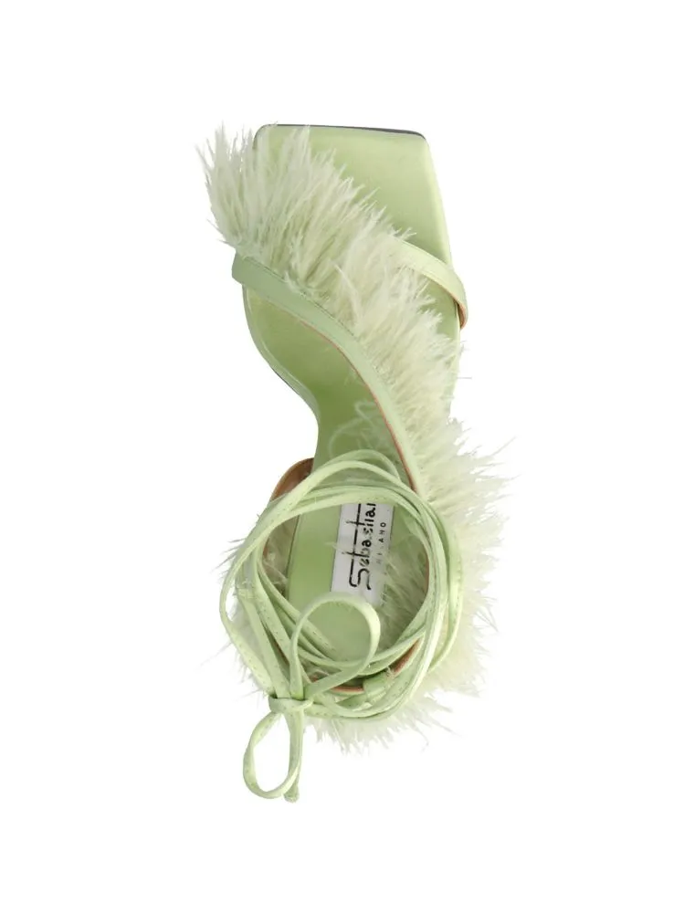 Sebastian Feather Tie Sandals