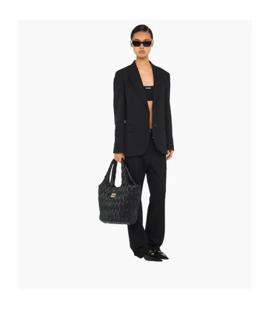 Miu Wander Matelassé Nappa Leather Tote