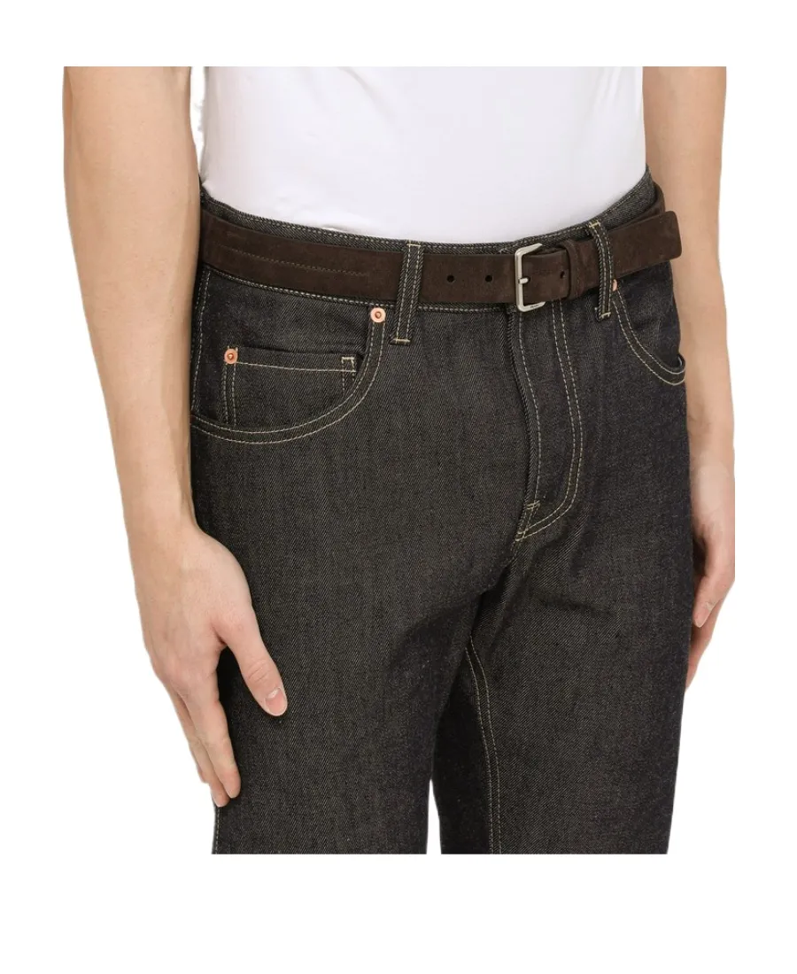 Prada Logo-Engraved Buckle Belt