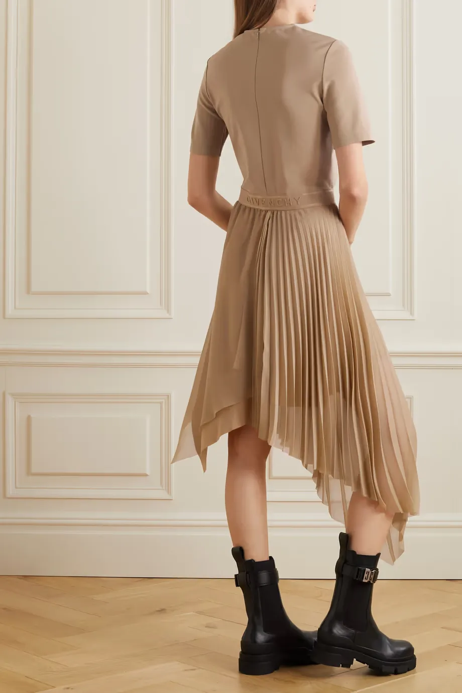 Asymmetrical Pleated Dress