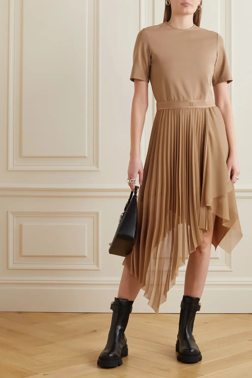 Asymmetrical Pleated Dress