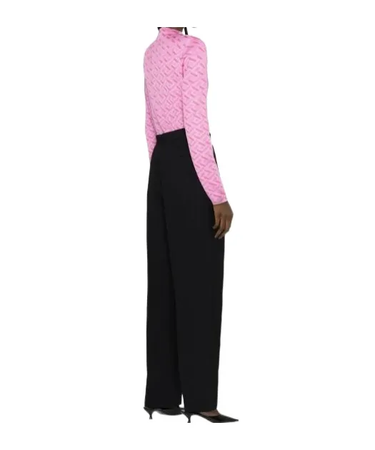 La Greca Monogram Long-Sleeve Top