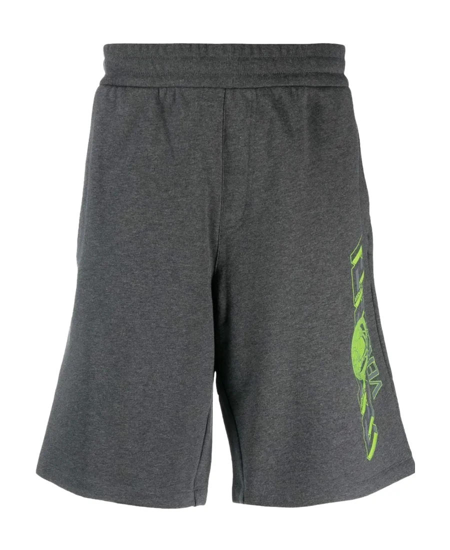 Logo-Print Cotton Knee-Length Shorts